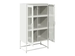 Aparador de acero blanco 68x39x123 cm