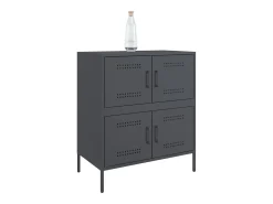 Aparador de acero gris antracita 68x39x79 cm