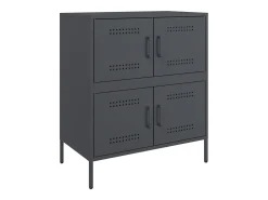 Aparador de acero gris antracita 68x39x79 cm