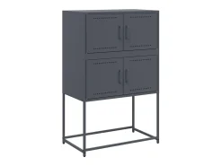 Aparador de acero gris antracita 68,5x38,5x107 cm