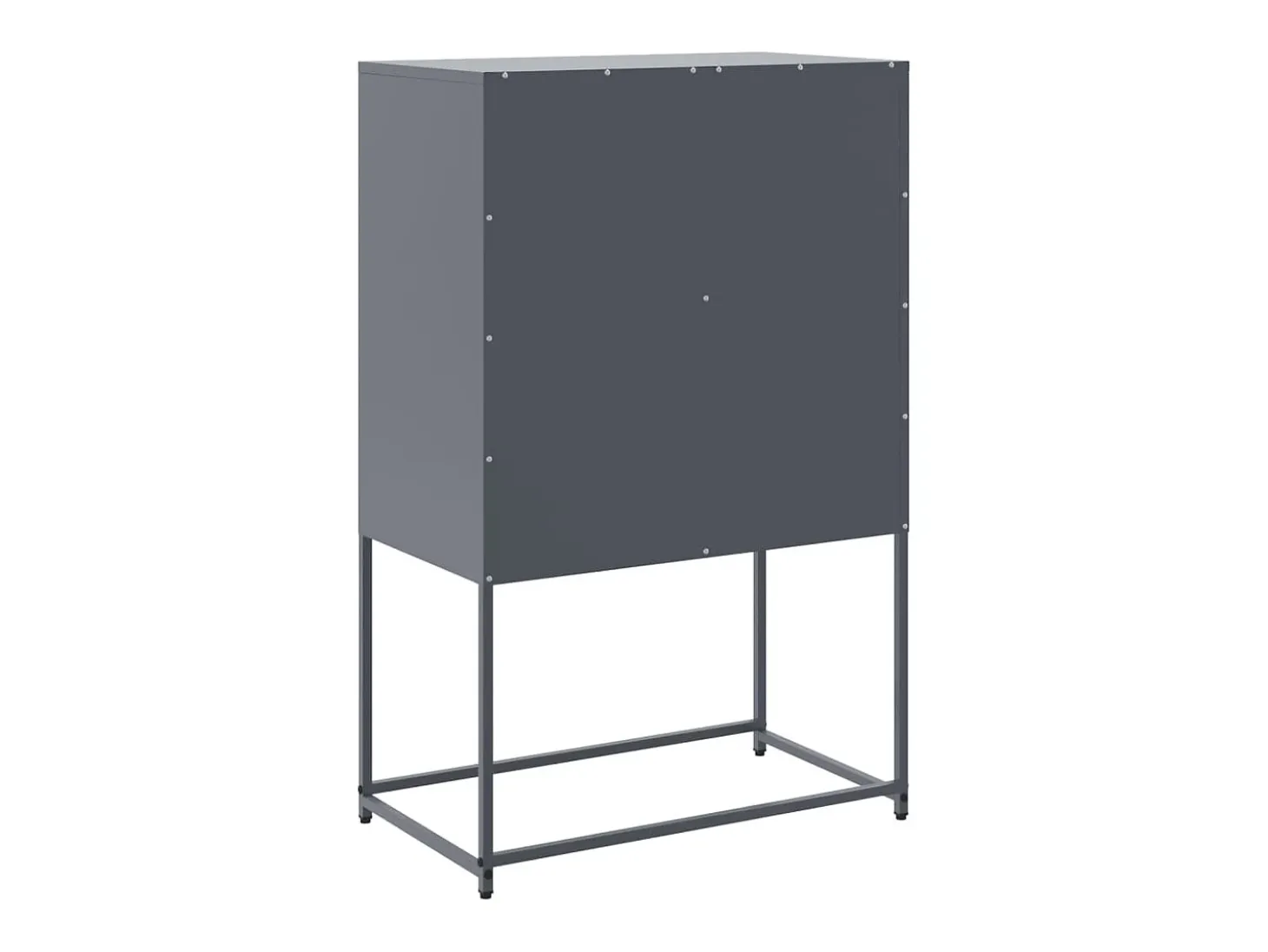 Aparador de acero gris antracita 68,5x38,5x107 cm