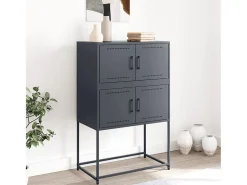 Aparador de acero gris antracita 68,5x38,5x107 cm