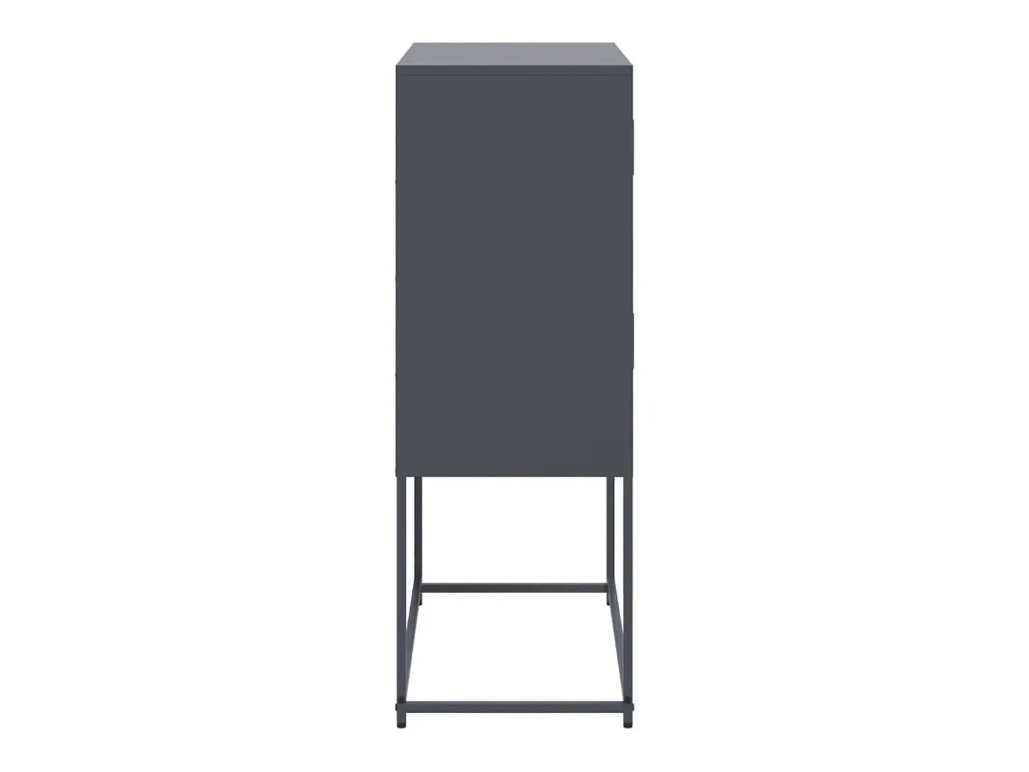 Aparador de acero gris antracita 68,5x38,5x107 cm