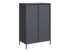 Aparador de acero gris antracita 68x39x103,5 cm