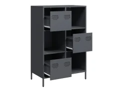 Aparador de acero gris antracita 68x39x103,5 cm