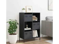 Aparador de acero gris antracita 68x39x103,5 cm