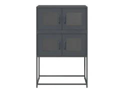 Aparador de acero gris antracita 68x39x107 cm