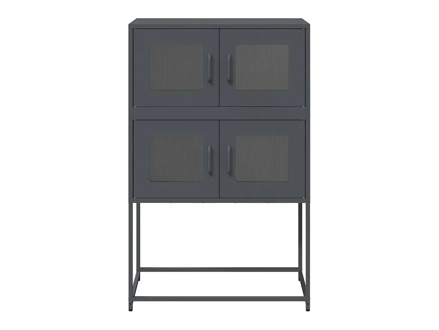 Aparador de acero gris antracita 68x39x107 cm