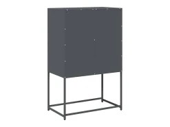 Aparador de acero gris antracita 68x39x107 cm