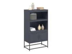 Aparador de acero gris antracita 68,5x38,5x123,5 cm