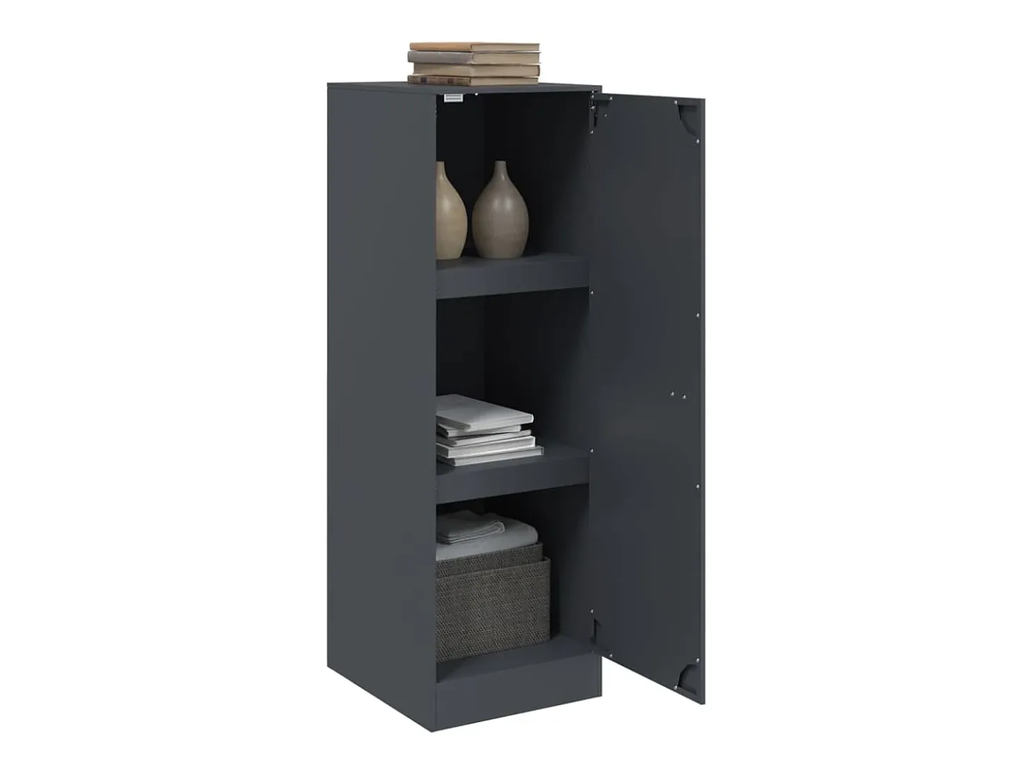 Aparador de acero gris antracita 34,5x39x107 cm