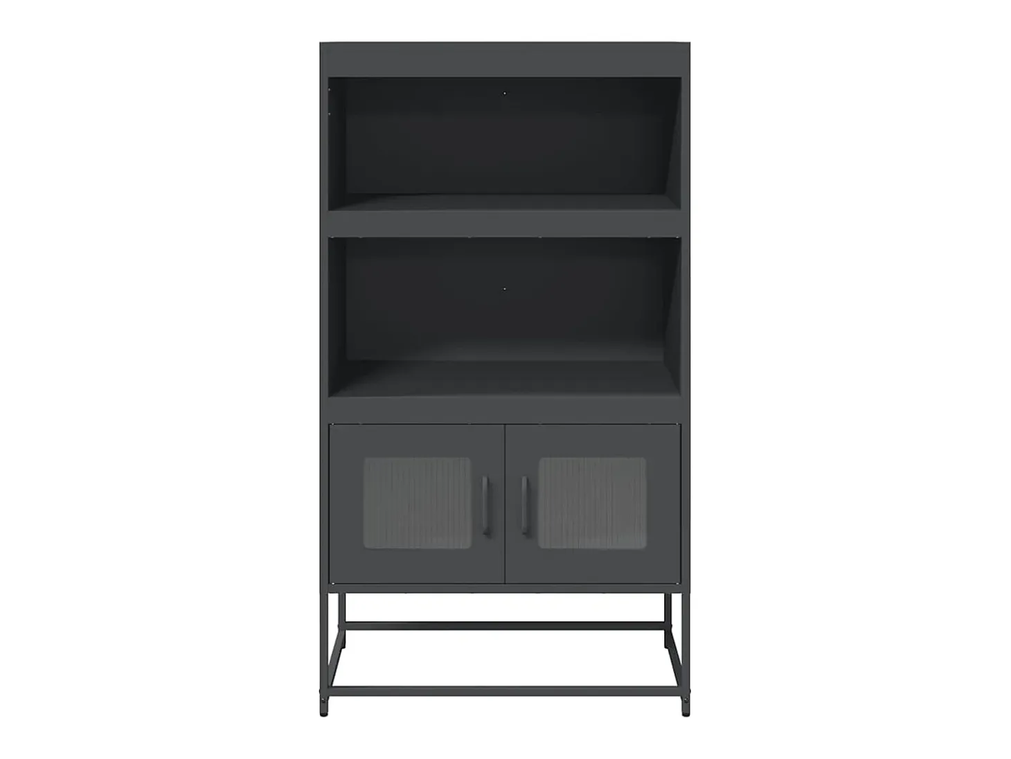 Aparador de acero gris antracita 68x39x123 cm