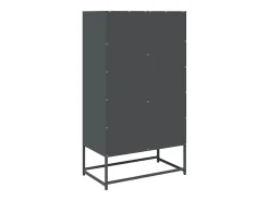 Aparador de acero gris antracita 68x39x123 cm