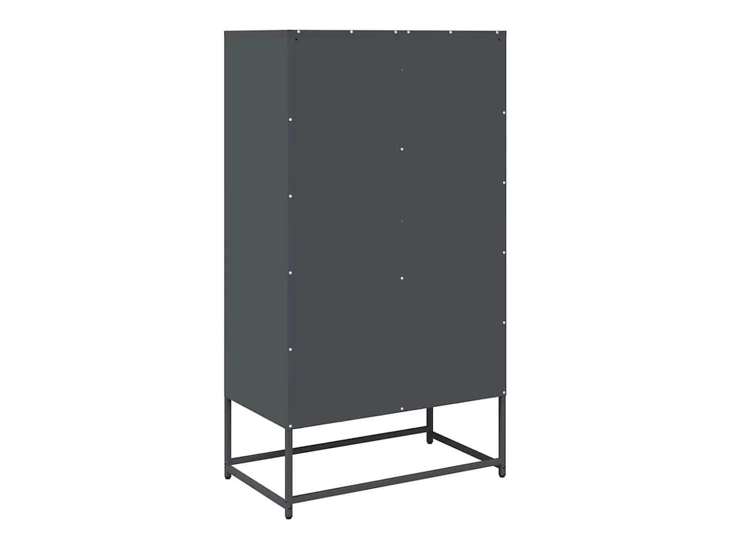 Aparador de acero gris antracita 68x39x123 cm