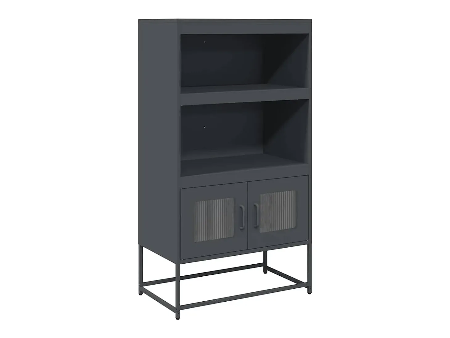 Aparador de acero gris antracita 68x39x123 cm
