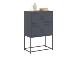 Aparador de acero gris antracita 68,5x38,5x107 cm ES463810