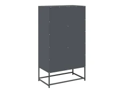 Aparador de acero gris antracita 68x39x123 cm