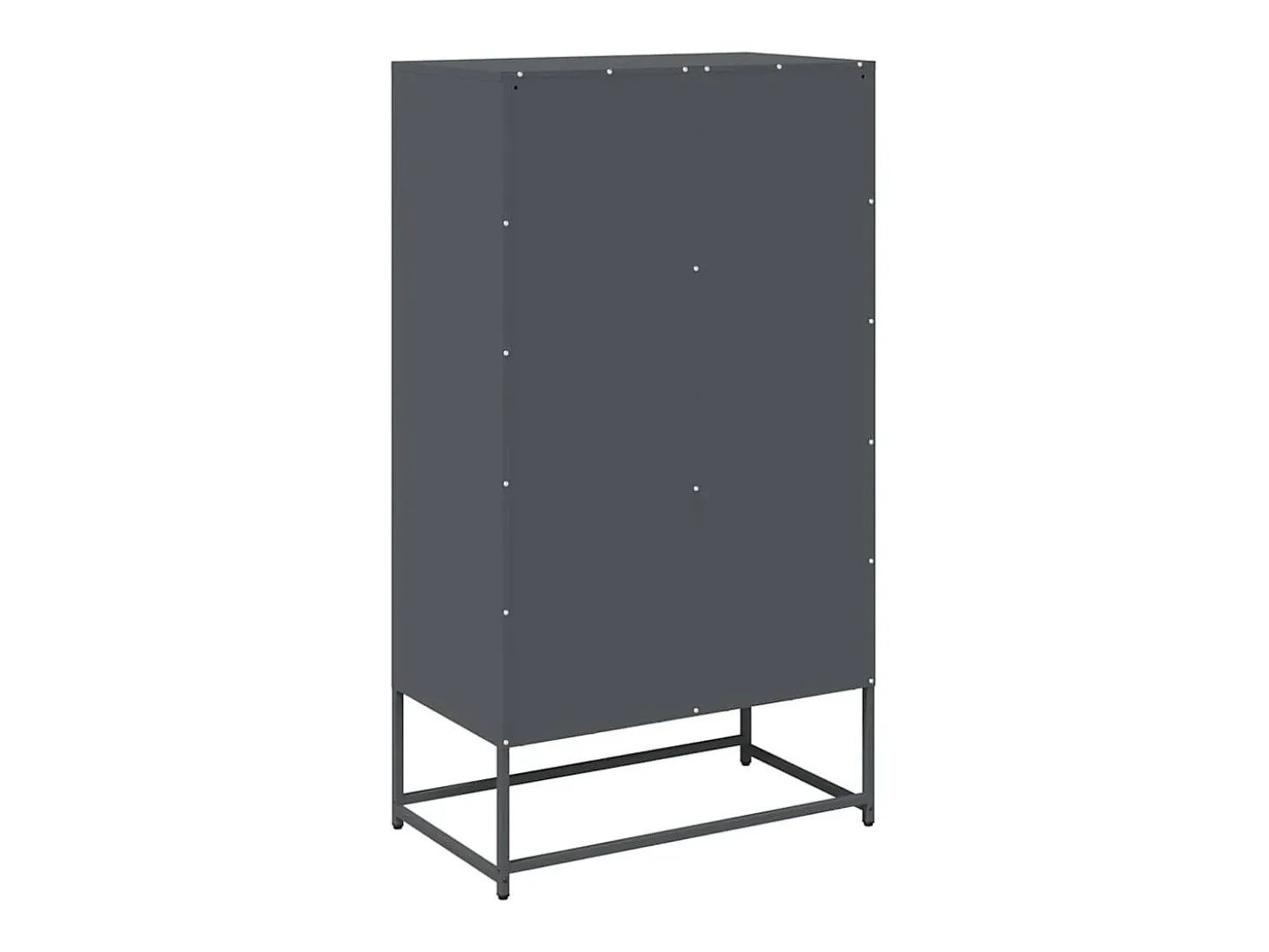 Aparador de acero gris antracita 68x39x123 cm