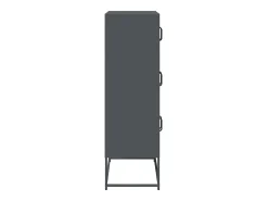 Aparador de acero gris antracita 68x39x123 cm