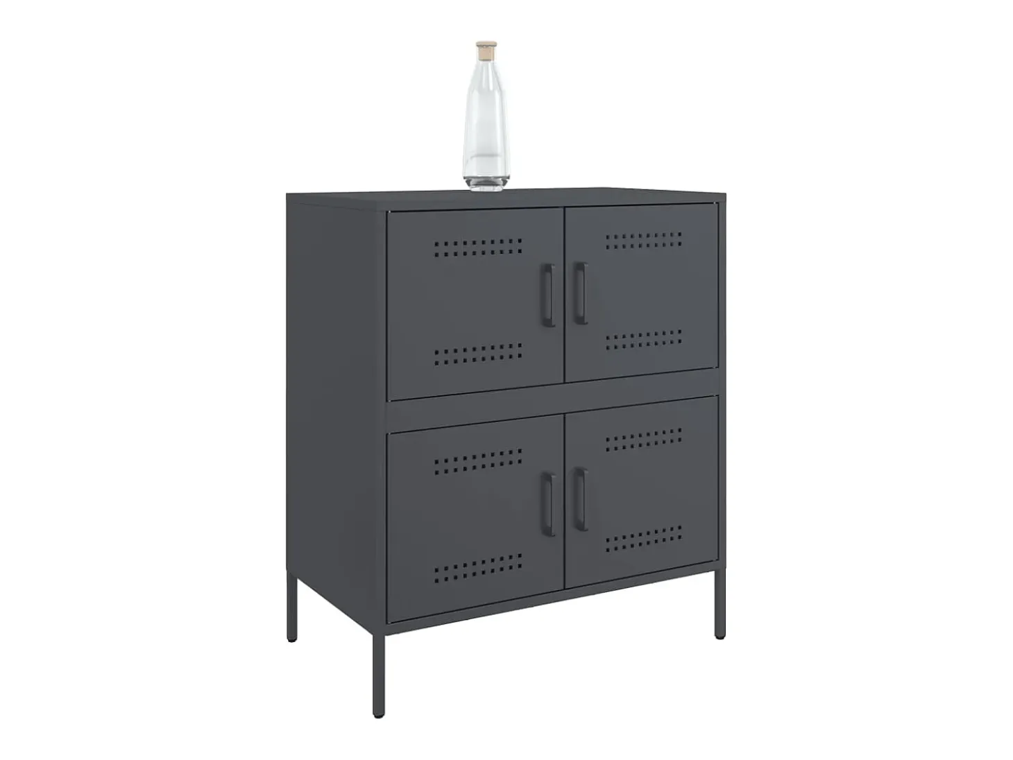 Aparador de acero gris antracita 68x39x79 cm