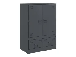 Aparador de acero gris antracita 67x39x95 cm