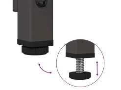 Aparador de acero laminado en frío negro 100,5x39x107 cm