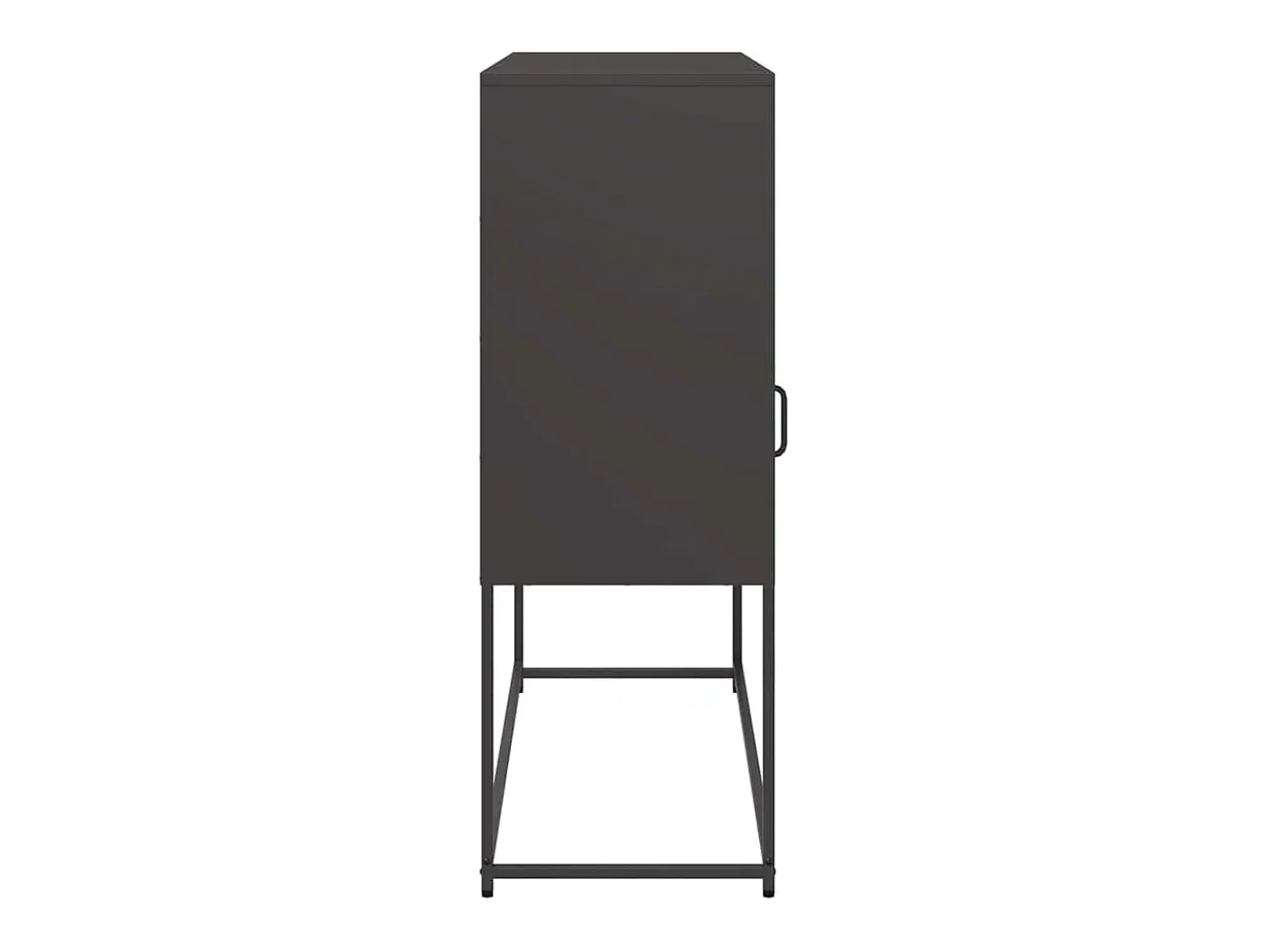 Aparador de acero laminado en frío negro 100,5x39x107 cm