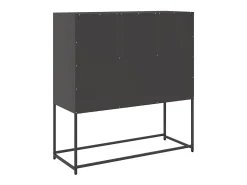 Aparador de acero laminado en frío negro 100,5x39x107 cm