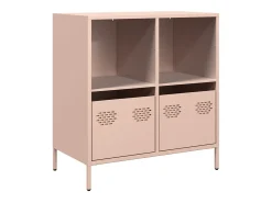 Aparador de acero laminado en frío rosa 68x39x73,5 cm