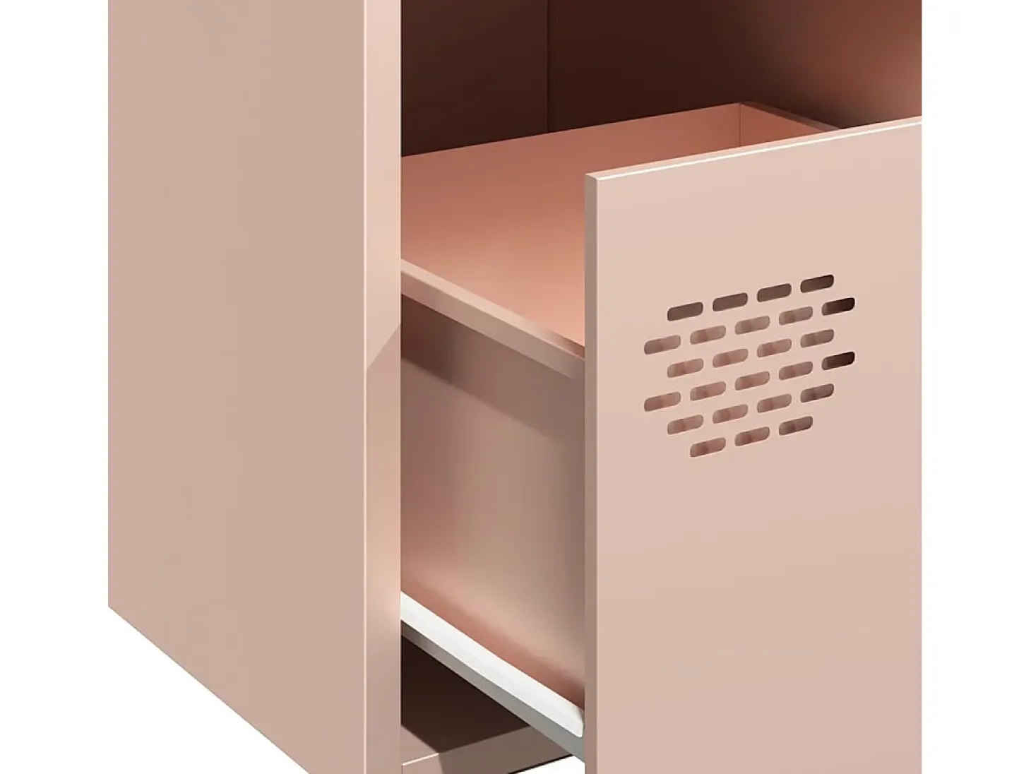 Aparador de acero laminado en frío rosa 68x39x73,5 cm