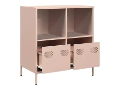 Aparador de acero laminado en frío rosa 68x39x73,5 cm