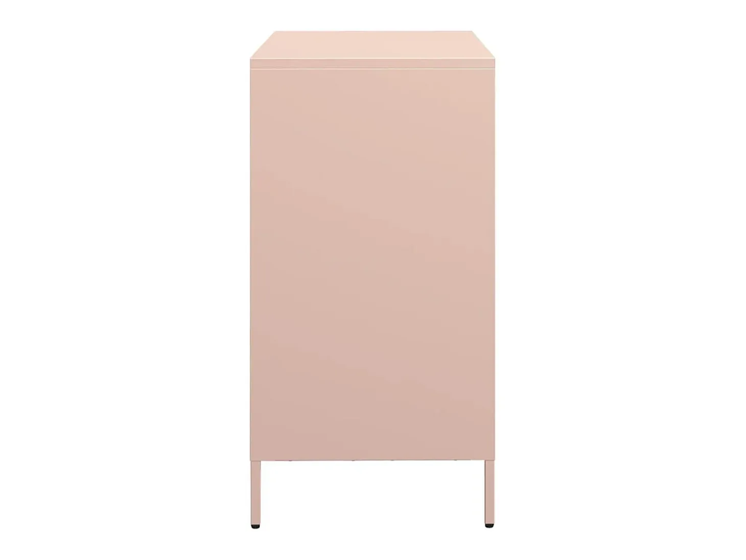 Aparador de acero laminado en frío rosa 68x39x73,5 cm