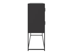 Aparador de acero laminado en frío negro 100,5x39x107 cm
