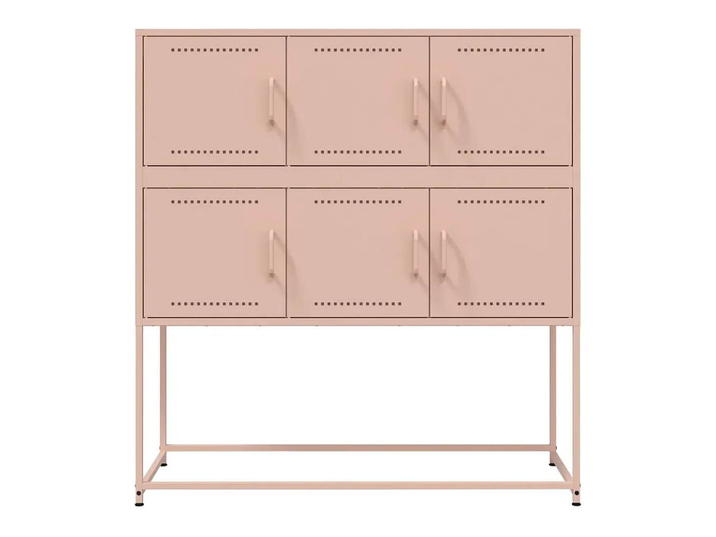 Aparador de acero laminado en frío rosa 100,5x39x107 cm
