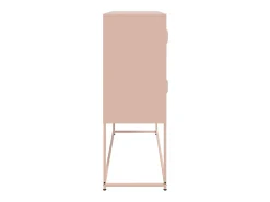 Aparador de acero laminado en frío rosa 100,5x39x107 cm