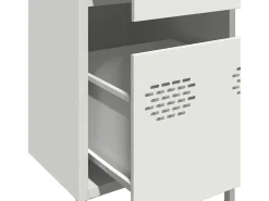 Aparador de acero laminado en frío blanco 35x39x73,5 cm