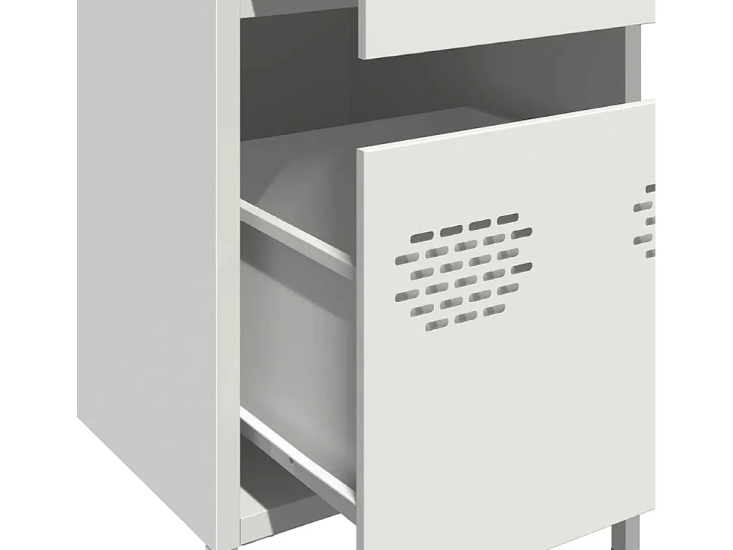 Aparador de acero laminado en frío blanco 35x39x73,5 cm