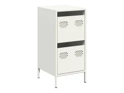Aparador de acero laminado en frío blanco 35x39x73,5 cm