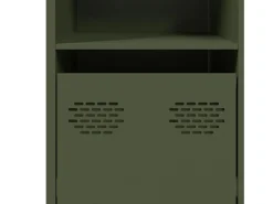 Aparador de acero laminado en frío verde oliva 135x39x73,5 cm