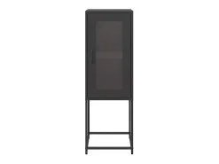 Aparador de acero laminado en frío negro 36x39x107 cm