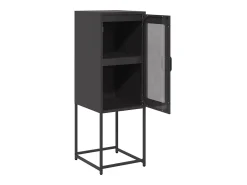 Aparador de acero laminado en frío negro 36x39x107 cm