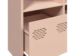 Aparador de acero laminado en frío rosa 135x39x73,5 cm