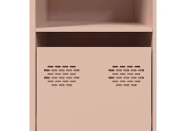Aparador de acero laminado en frío rosa 135x39x73,5 cm