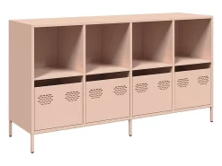 Aparador de acero laminado en frío rosa 135x39x73,5 cm