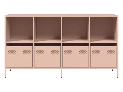 Aparador de acero laminado en frío rosa 135x39x73,5 cm