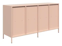 Aparador de acero laminado en frío rosa 135x39x73,5 cm