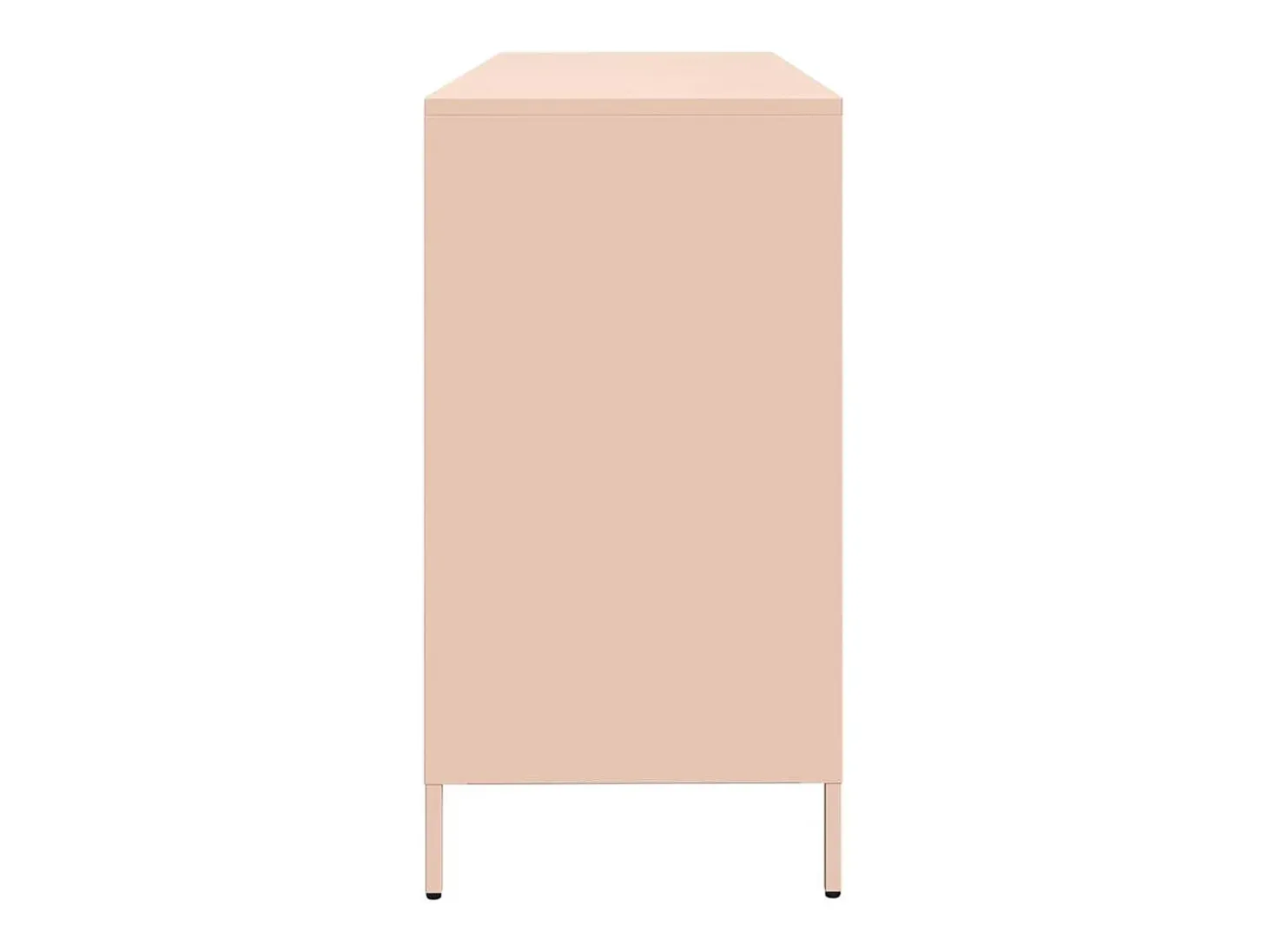 Aparador de acero laminado en frío rosa 135x39x73,5 cm