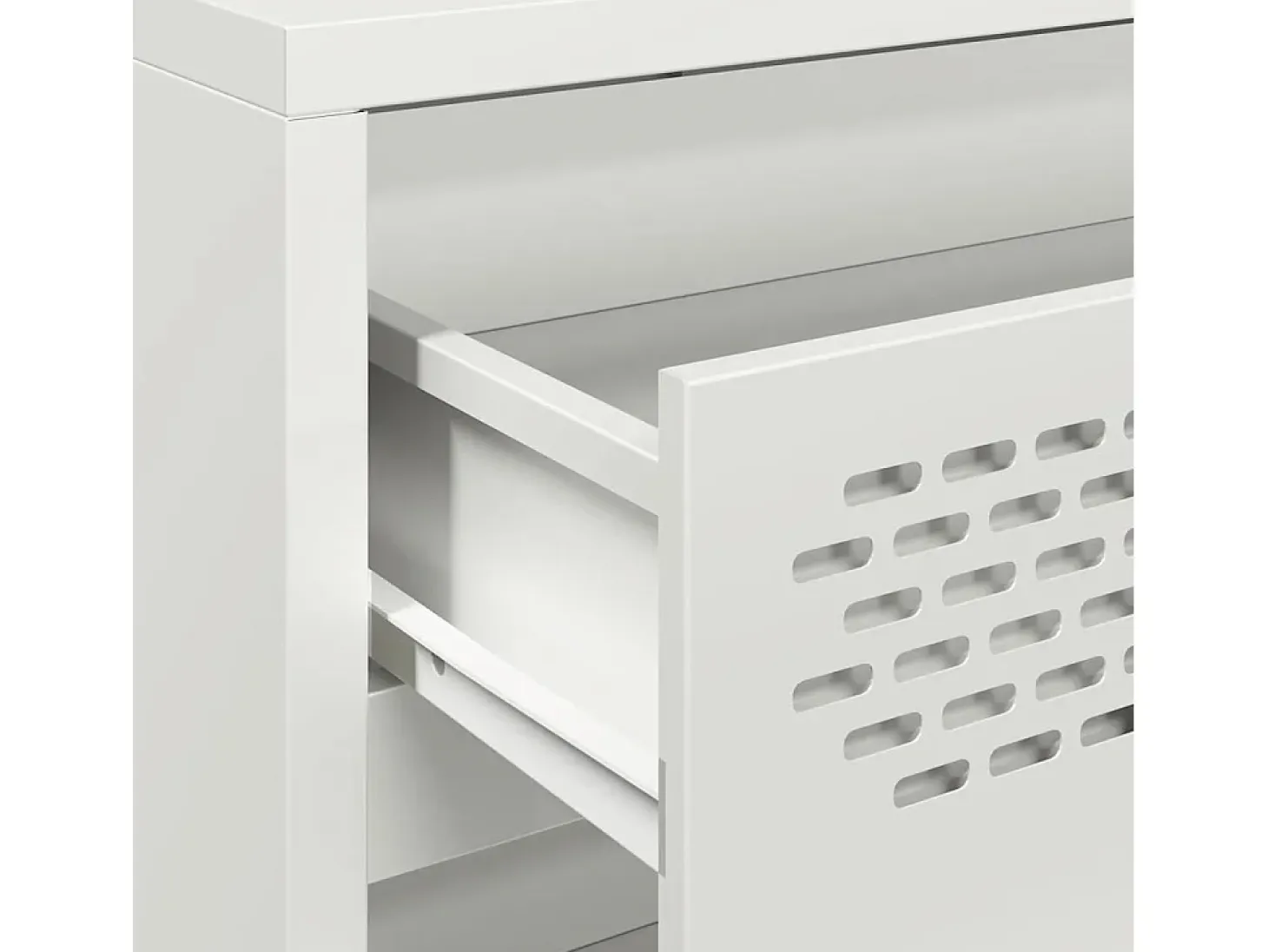 Aparador de acero laminado en frío blanco 68x39x73,5 cm