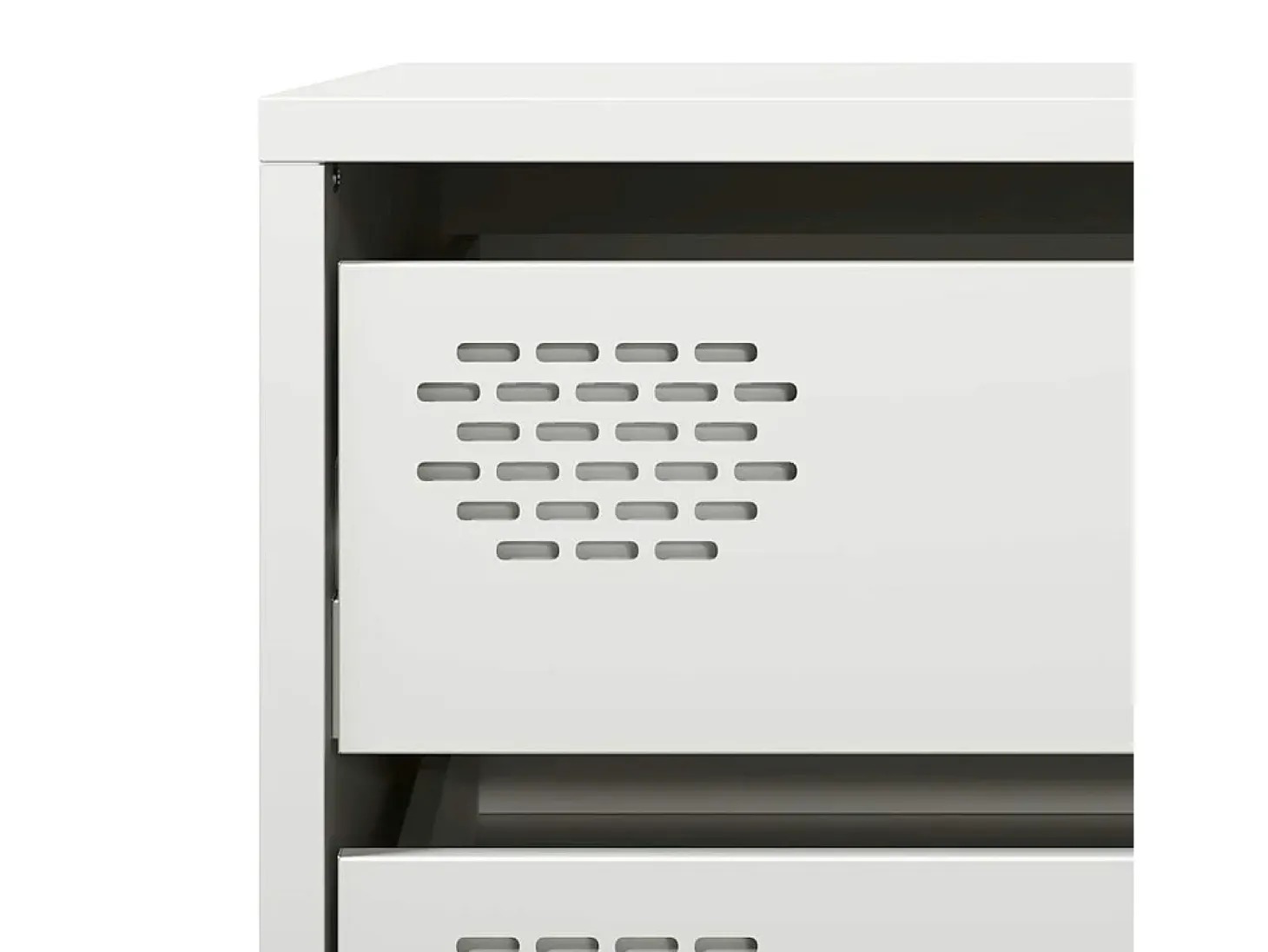 Aparador de acero laminado en frío blanco 68x39x73,5 cm