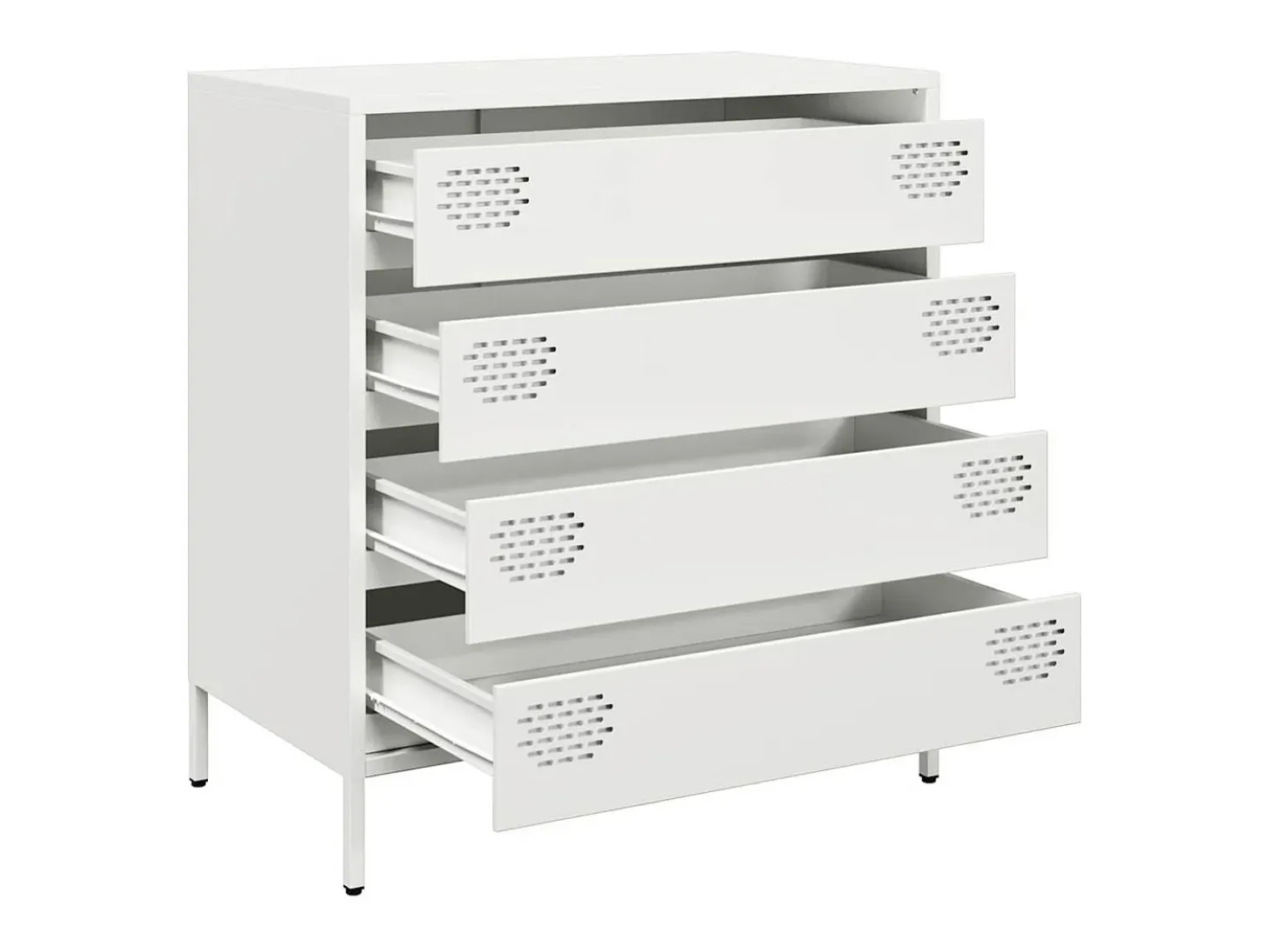 Aparador de acero laminado en frío blanco 68x39x73,5 cm